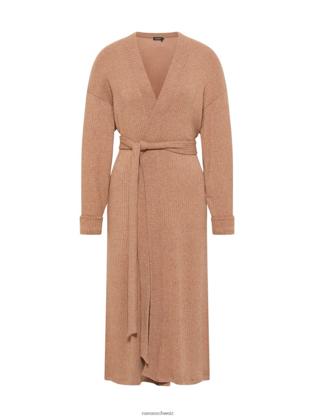 Nana's kuschelige Strickjacke Kamel FJ6J8D155