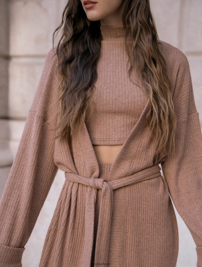 Nana's kuschelige Strickjacke Kamel FJ6J8D155