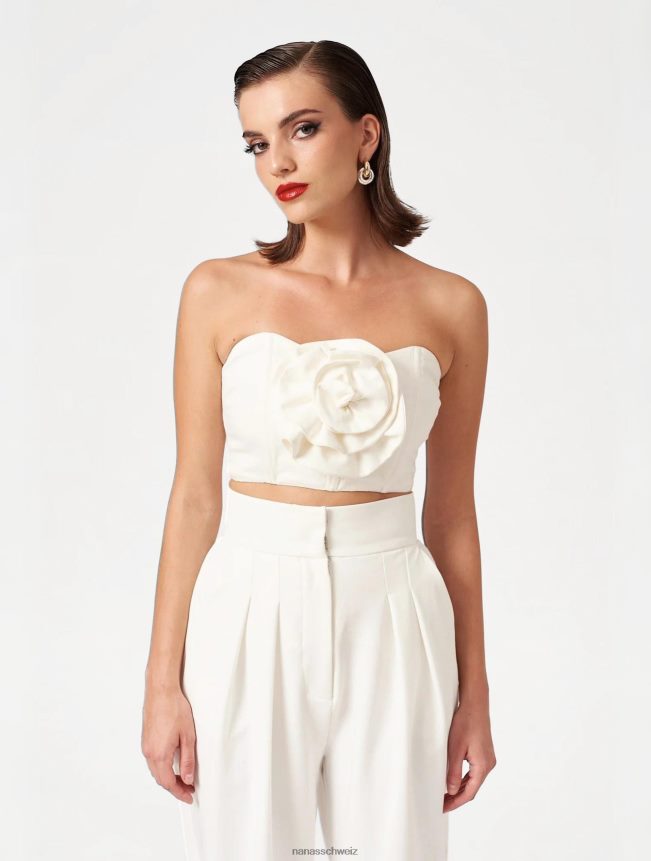 Nana's Mitternachts-Crop-Top Ecru-Denim FJ6J8D109