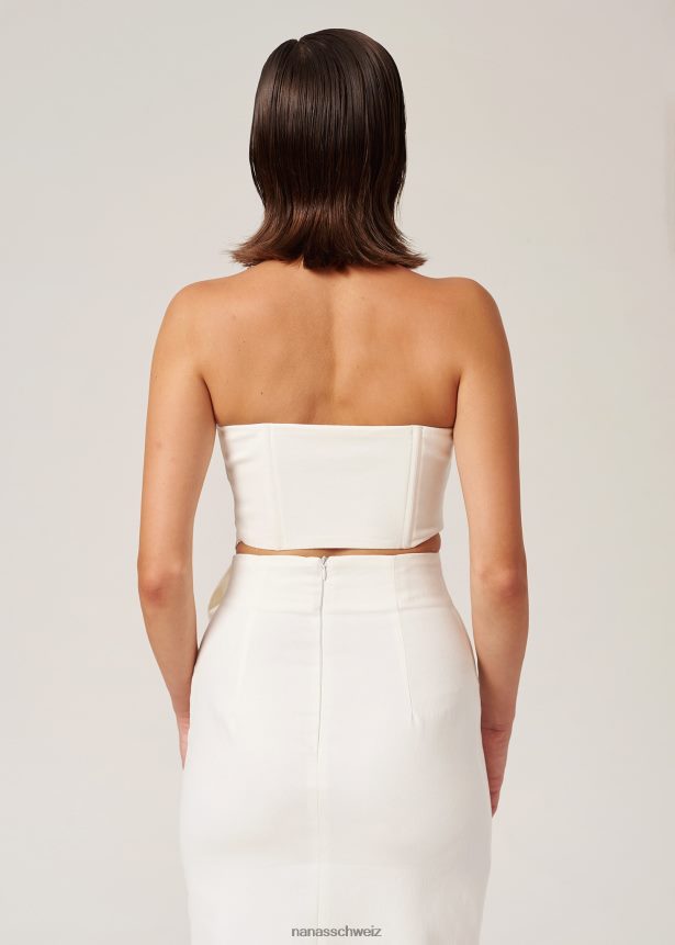 Nana's Mitternachts-Crop-Top Ecru-Denim FJ6J8D109