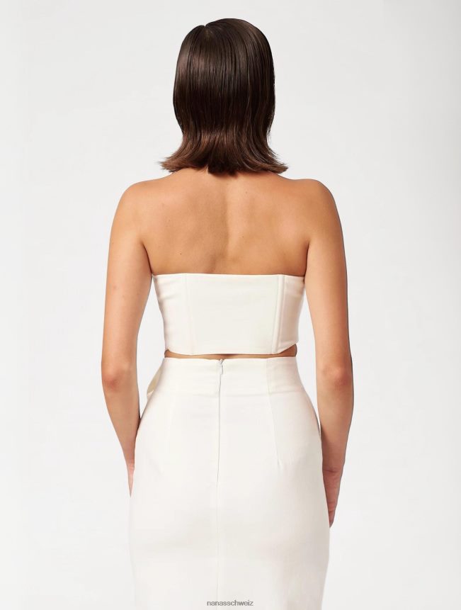 Nana's Mitternachts-Crop-Top Ecru-Denim FJ6J8D109