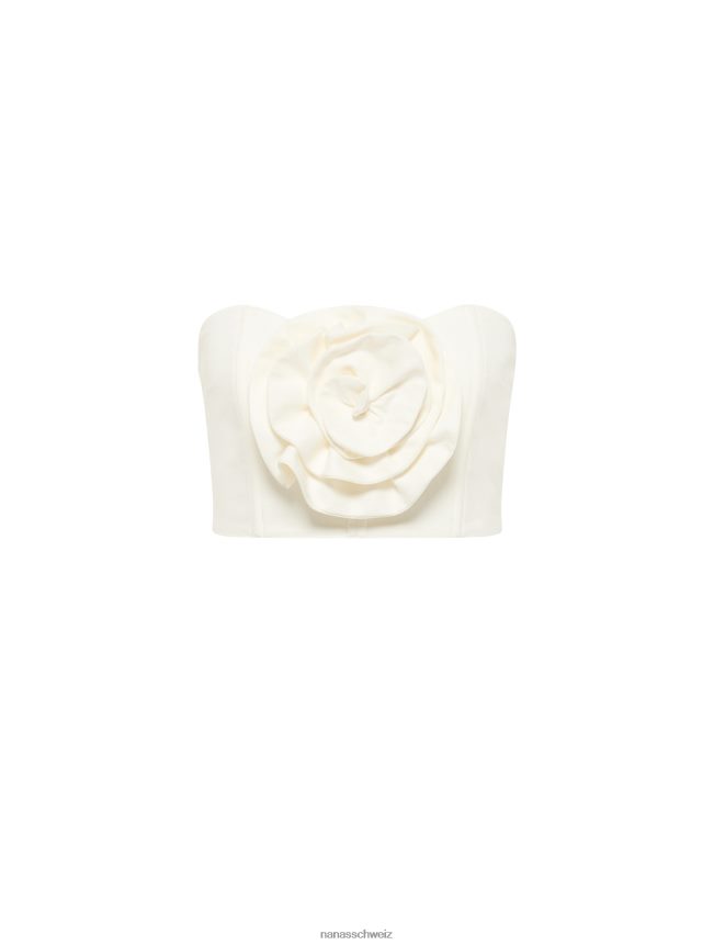 Nana's Mitternachts-Crop-Top Ecru-Denim FJ6J8D109