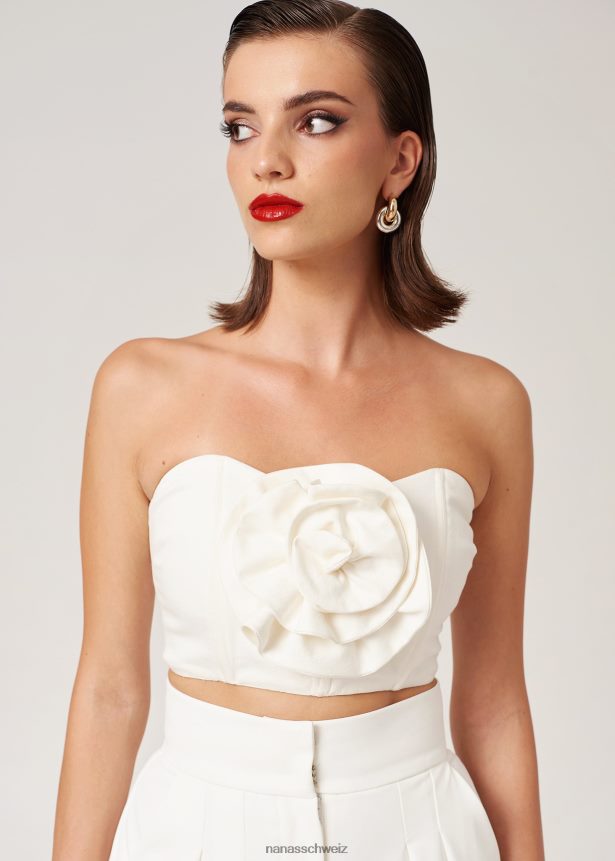 Nana's Mitternachts-Crop-Top Ecru-Denim FJ6J8D109