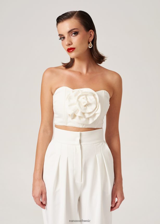 Nana's Mitternachts-Crop-Top Ecru-Denim FJ6J8D109