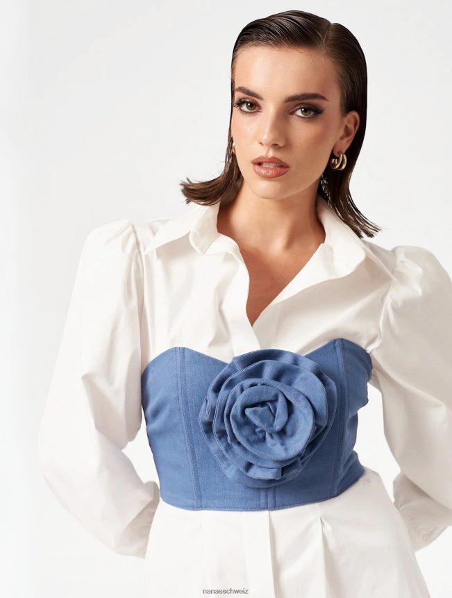 Nana's Mitternachts-Crop-Top demin FJ6J8D107