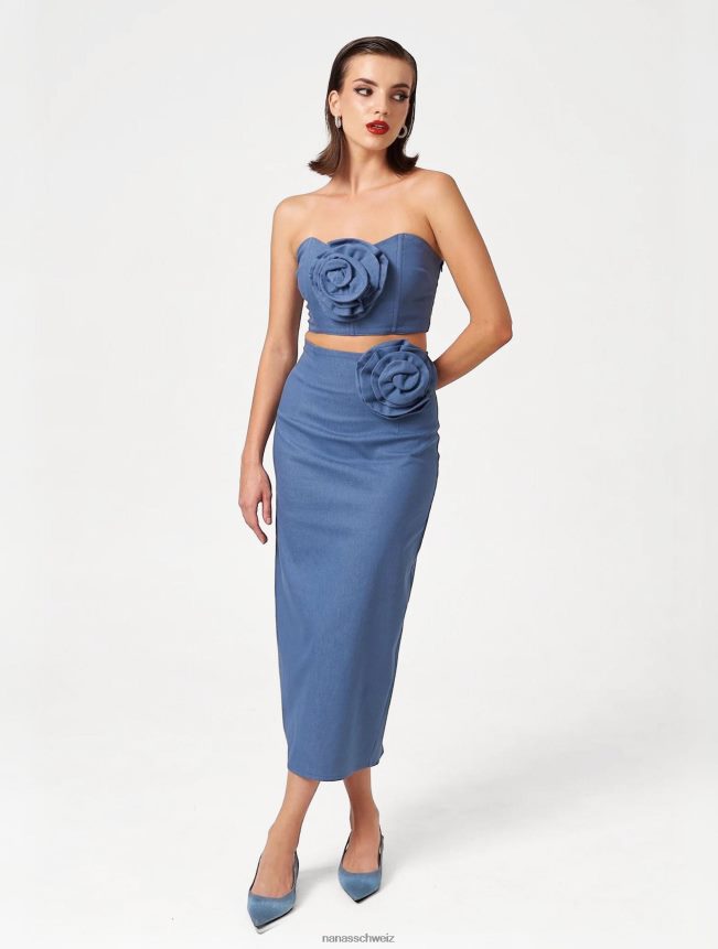 Nana's Mitternachts-Crop-Top demin FJ6J8D107