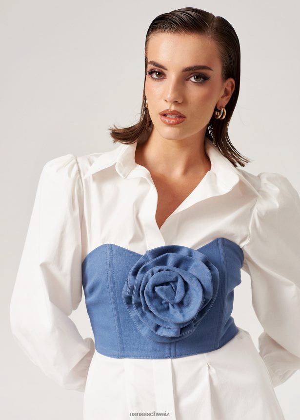 Nana's Mitternachts-Crop-Top demin FJ6J8D107