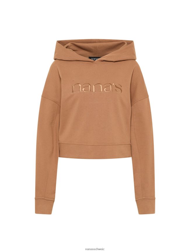 Nana's Omas Kapuzenpullover Kamel FJ6J8D159